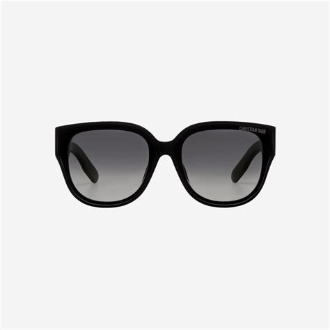 Lady 95.22 R3F Black Rounded Sunglasses 